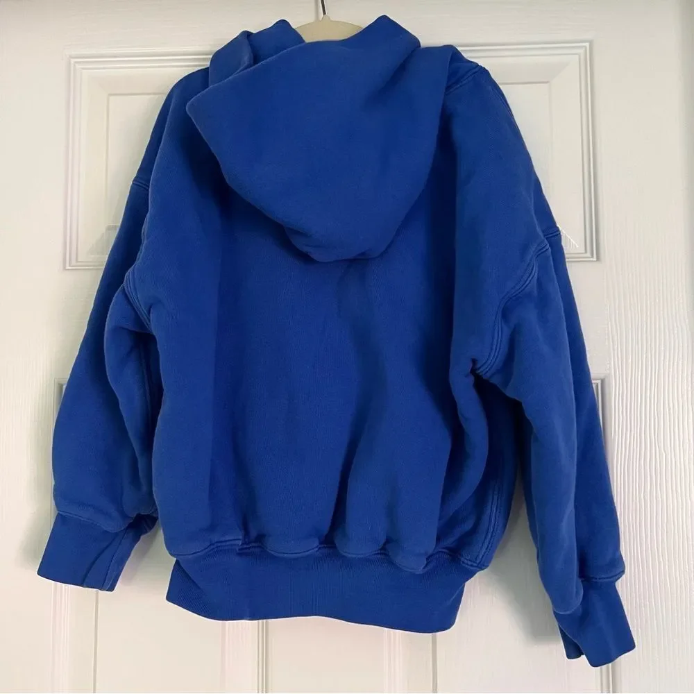 Yeezy Cotton Unisex Hooded Sweatshirt Blue Small 6-7 Years EUC